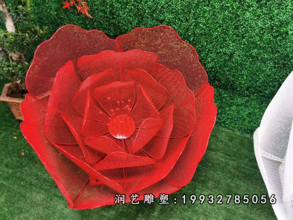 不锈钢花雕塑 (136)