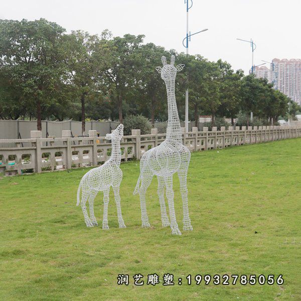 不锈钢长颈鹿雕塑 (29)