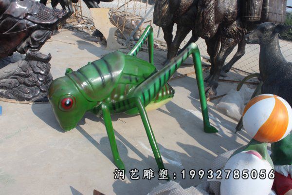 玻璃钢蝈蝈动物雕塑 (9)