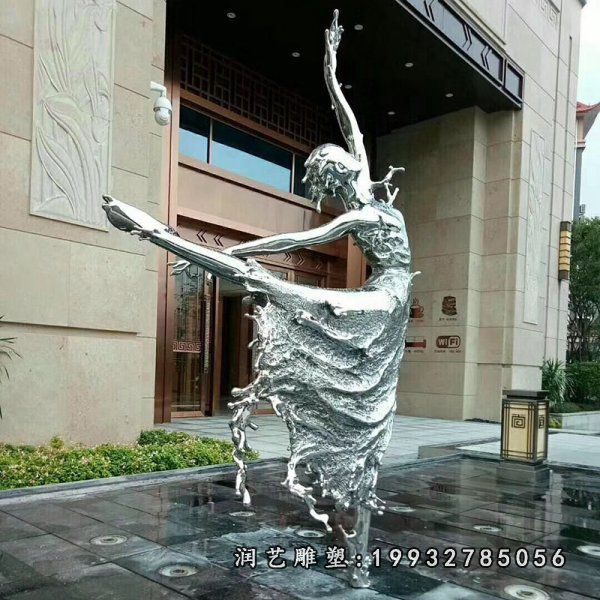 不锈钢跳舞雕塑 (35)