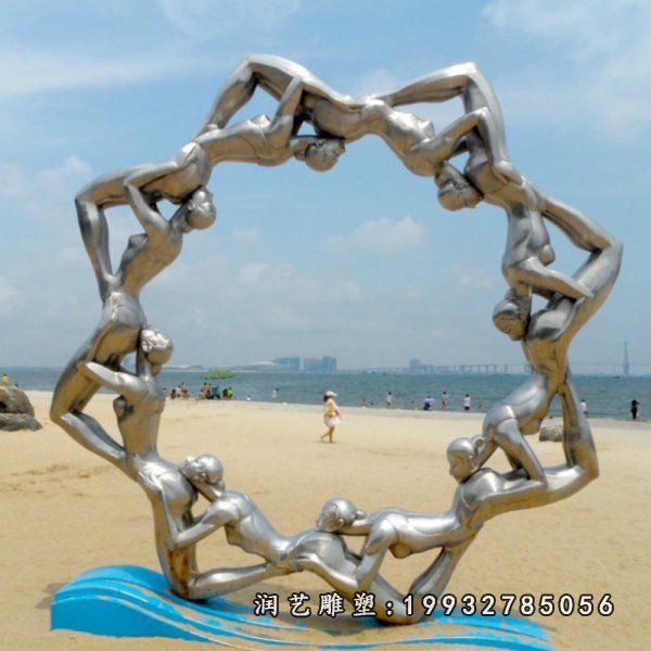 不锈钢跳舞雕塑 (44)