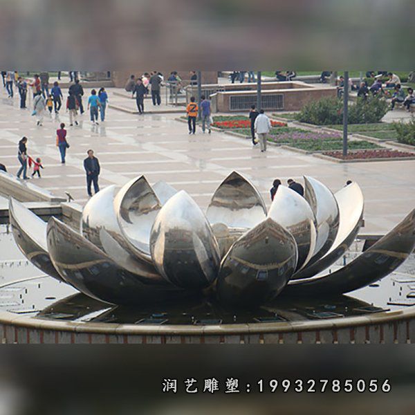 不锈钢荷花雕塑  (79)