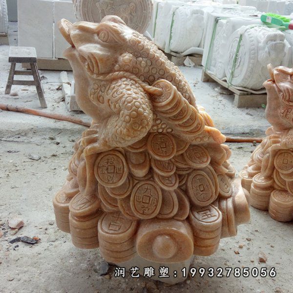 招财金蟾石雕，喷水金蟾石雕 (2)