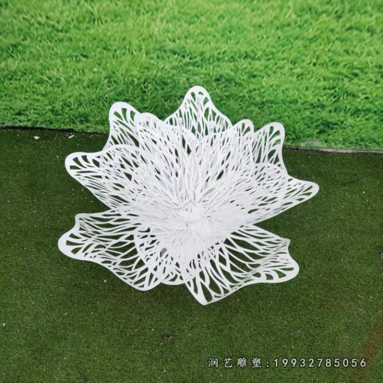 公园不锈钢花雕塑 (3)