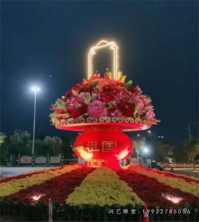 花篮不锈钢雕塑 (15)