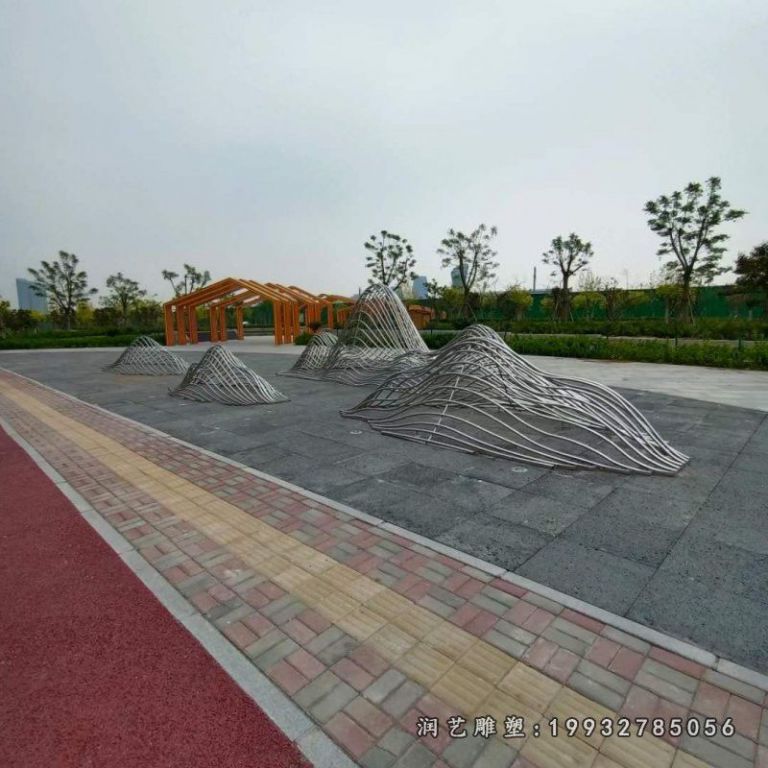 城市不锈钢假山雕塑