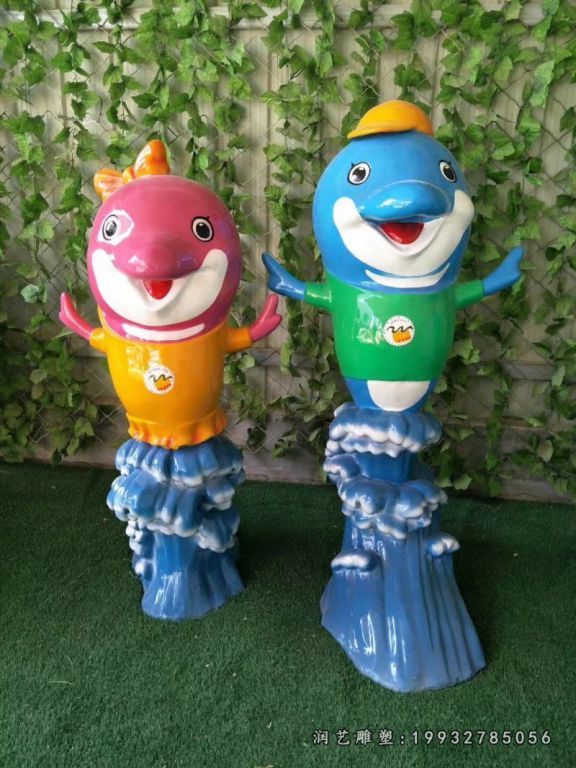 商场玻璃钢海豚雕塑