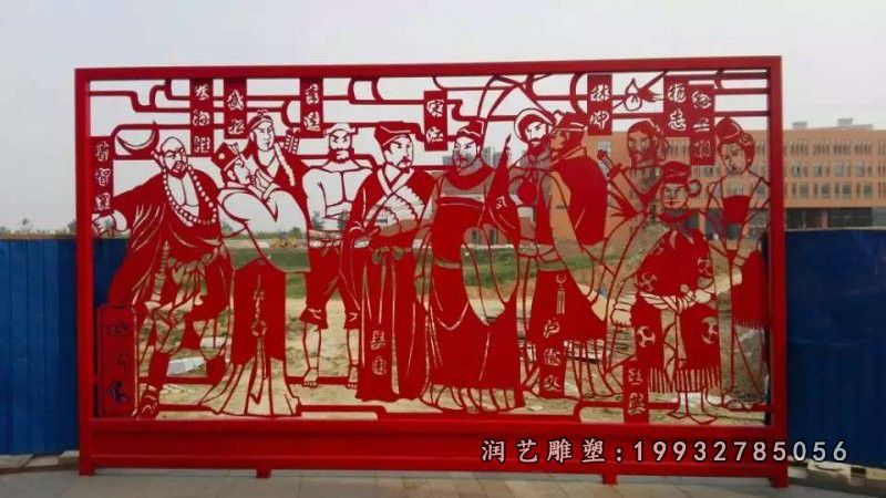 商场不锈钢剪纸雕塑