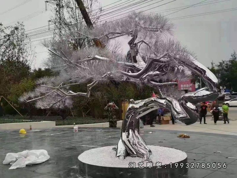 不锈钢树景观雕塑
