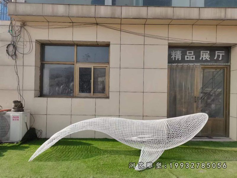 酒店不锈钢海豚雕塑