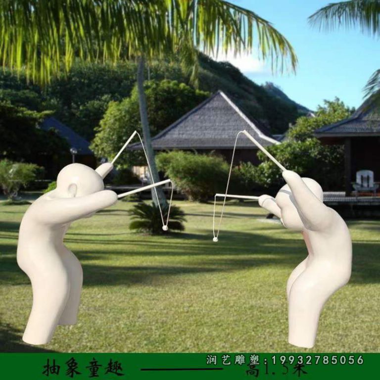 商业街玻璃钢儿童雕塑