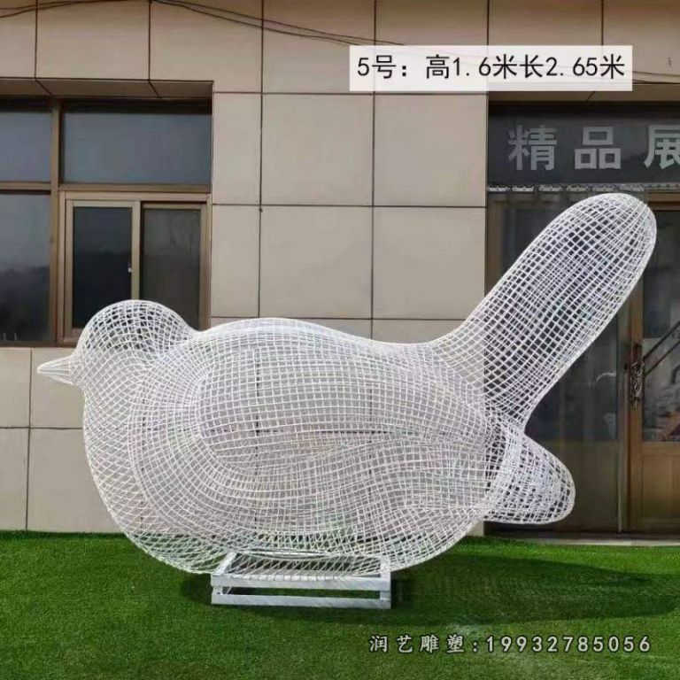 街道不锈钢鸟镂空雕塑