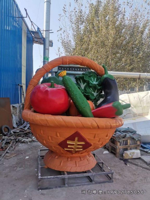 玻璃钢果篮商场景观雕塑