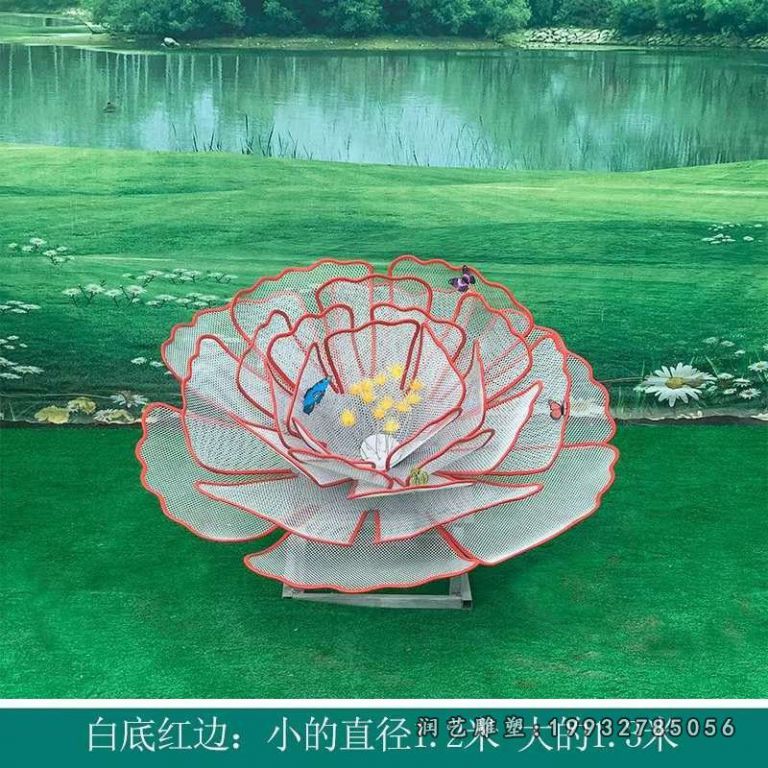 不锈钢花景观公园雕塑 (3)