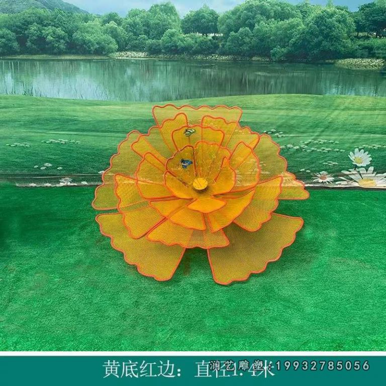 不锈钢花景观公园雕塑 (2)