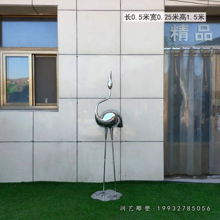 不锈钢火烈鸟景区动物雕塑