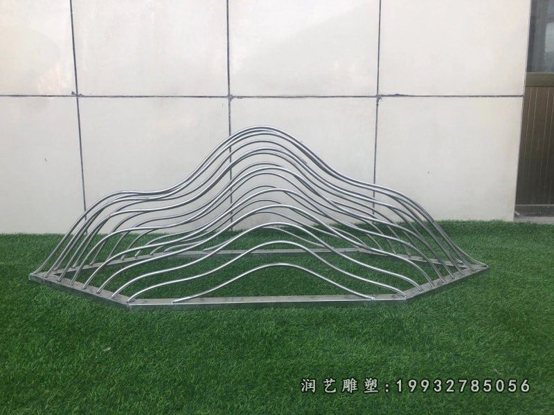 步行街不锈钢假山雕塑