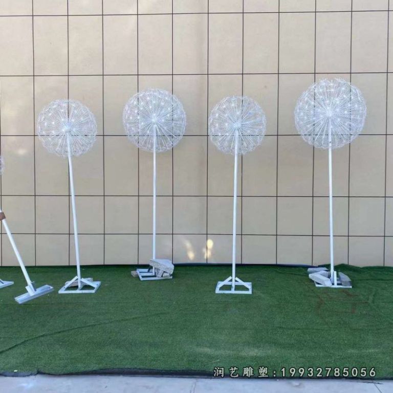 景区不锈钢蒲公英雕塑