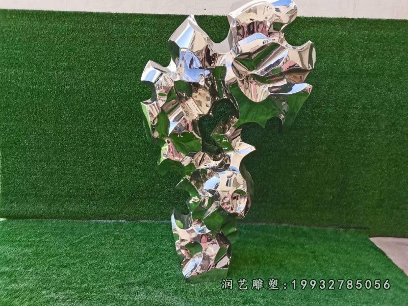 城市不锈钢太湖石雕塑 (22)