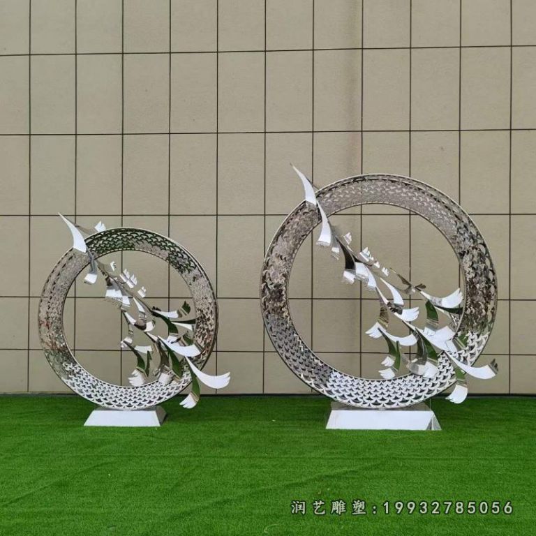 景点圆环不锈钢雕塑 (18)