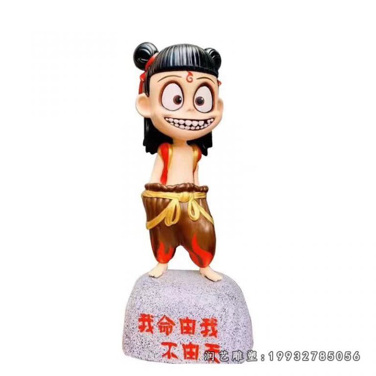 玻璃钢哪吒雕塑 (1)