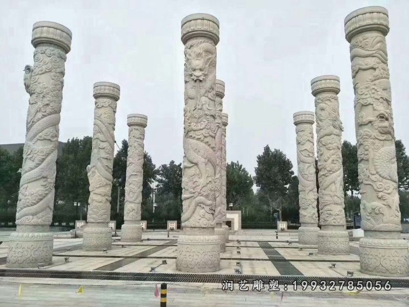 公园石雕龙柱 (3)