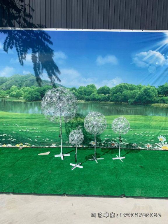 不锈钢蒲公英广场雕塑 (1)