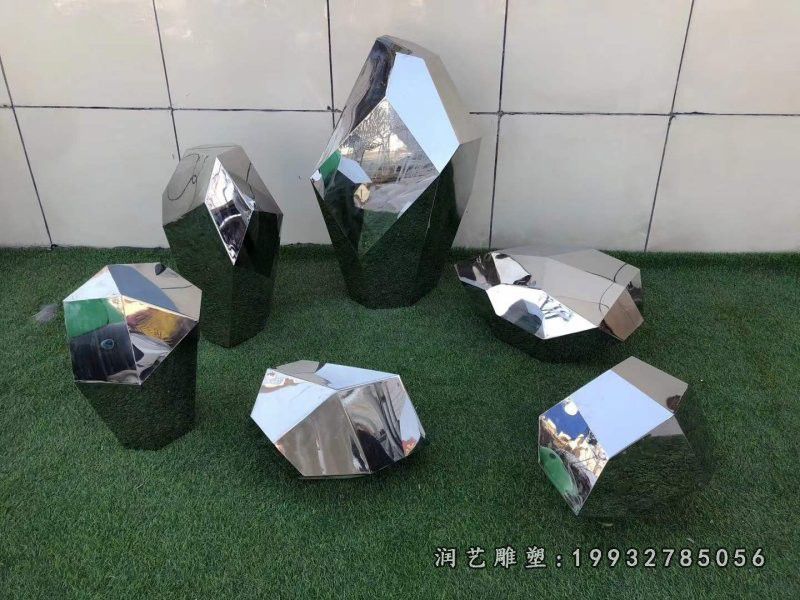 公园不锈钢石头雕塑 (22)
