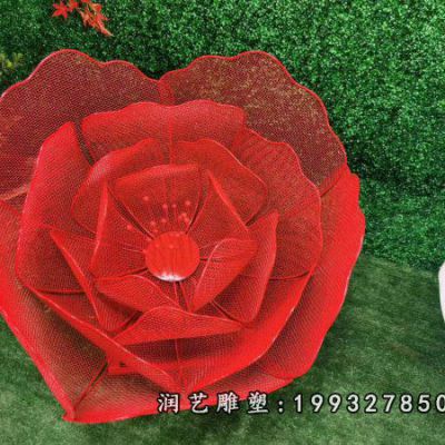 街道不锈钢景观花雕塑