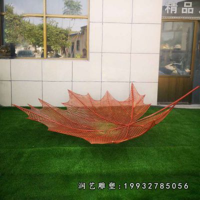 城市不锈钢枫叶景观雕塑