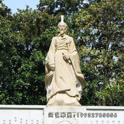 酒店人物屈原石雕