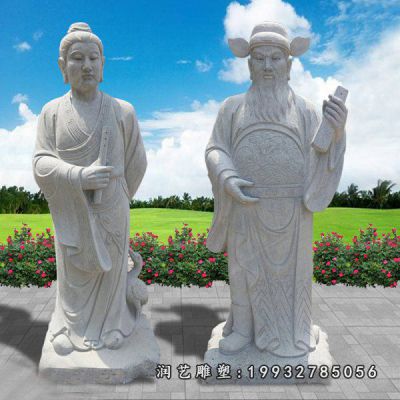 城市人物八仙过海石雕