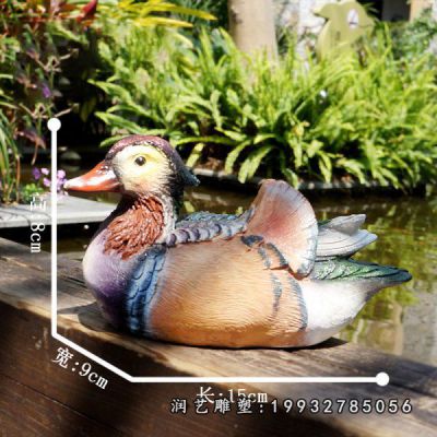 企业玻璃钢鸳鸯雕塑