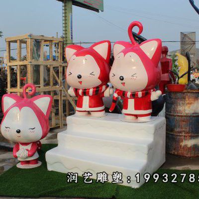 校园玻璃钢阿狸雕塑