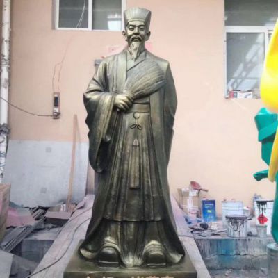 小区诸葛亮人物铜雕