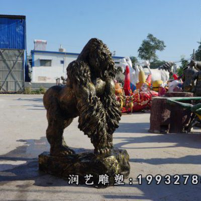 商业街动物猩猩铜雕