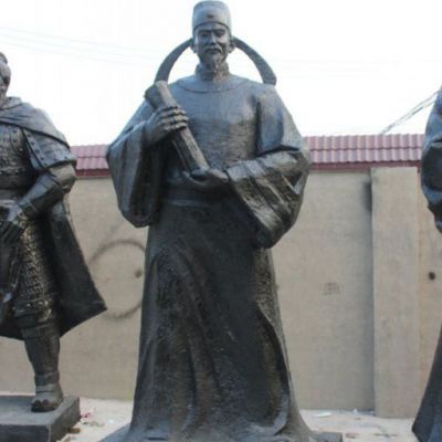 商场古代人物铜雕