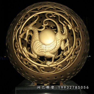 商业街不锈钢球形景观雕塑