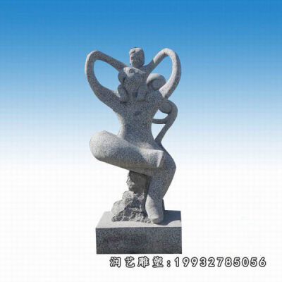 母子人物公园石雕