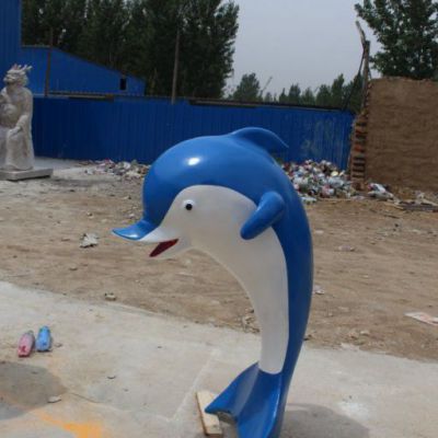 游乐场玻璃钢海豚雕塑