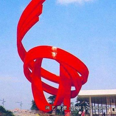 学校不锈钢飘带雕塑