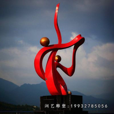 游乐场不锈钢和谐雕塑