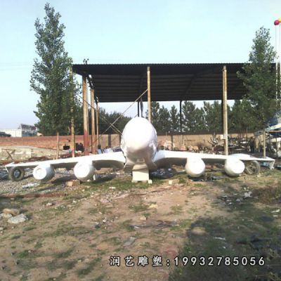 街道不锈钢飞机雕塑
