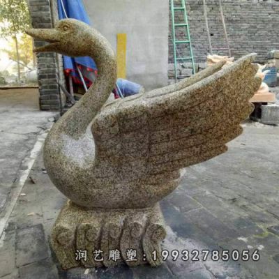 庭院动物天鹅石雕