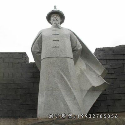 草坪人物林则徐石雕