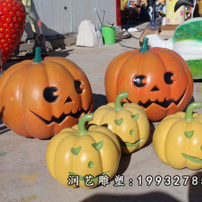 草坪玻璃钢南瓜雕塑