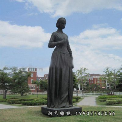 庭院南丁格尔人物铜雕