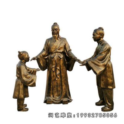 酒店孔融让梨人物铜雕