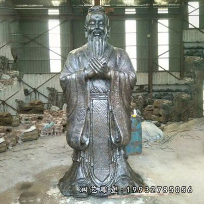 学校人物老子铜雕