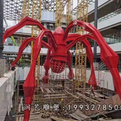 园林不锈钢蜘蛛雕塑